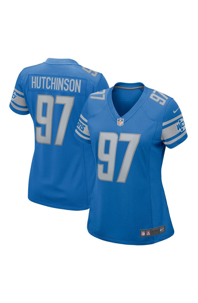 Nike Women's Nike Aidan Hutchinson Blue Detroit Lions Game Jersey, Alternate, color, 