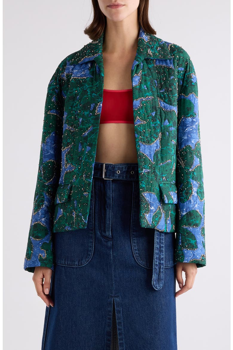 Embellished Open Front Jacket (Women) | Nordstrom