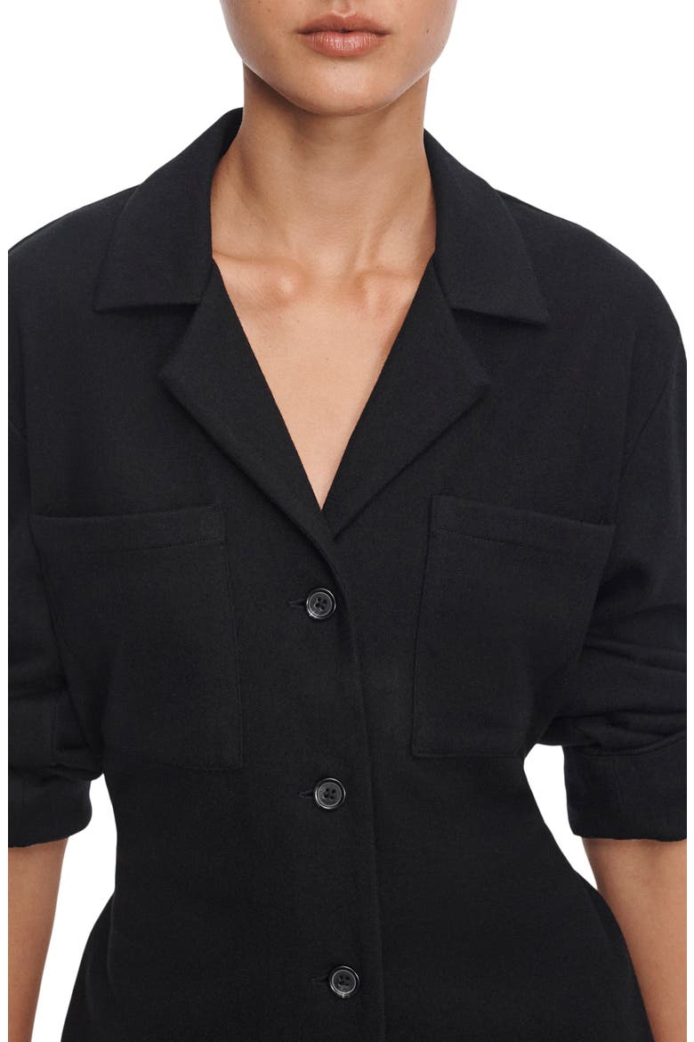 Sonny Wool Shirt, Alternate, color, BLACK