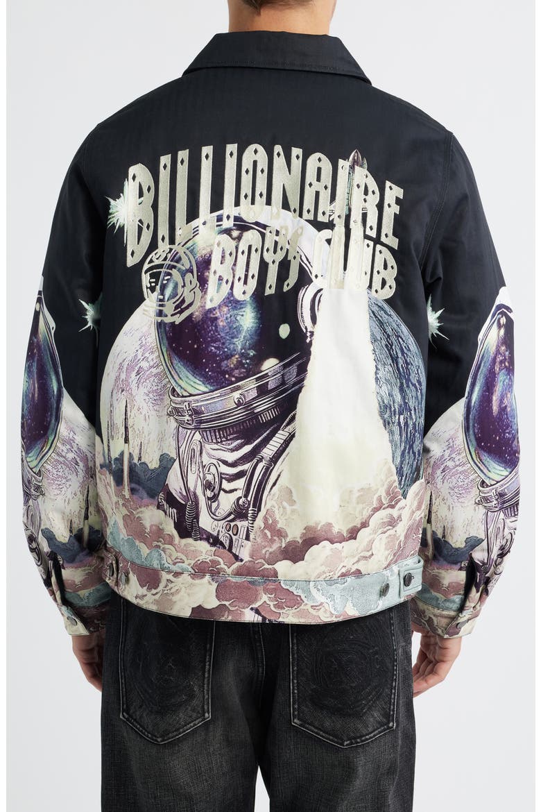 Space Shuttle Graphic Flight Jacket, Alternate, color, BLACK