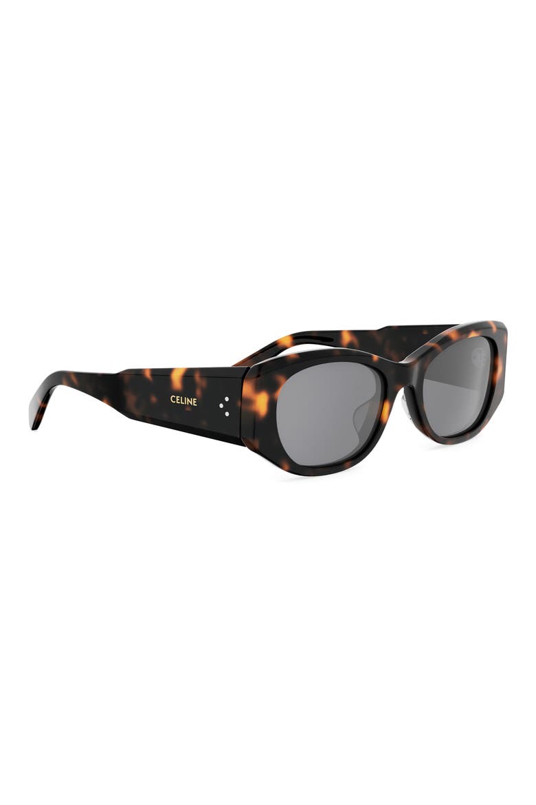 3 Dots 54mm Oval Sunglasses, Alternate, color, DARK HAVANA / SMOKE