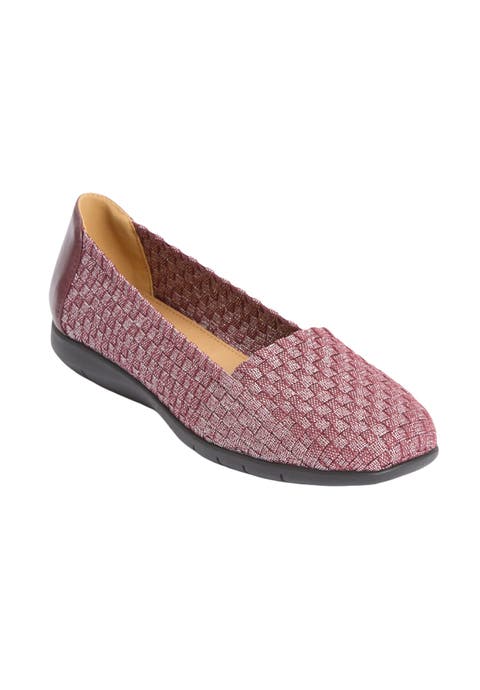 The Bethany Stretch Woven Slip On Flat (Wide Widths Available)