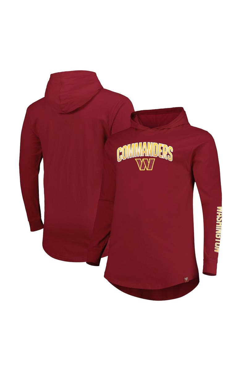 FANATICS Men's Fanatics Branded Burgundy Washington Commanders Big & Tall Front Runner Pullover Hoodie, Main, color, 
