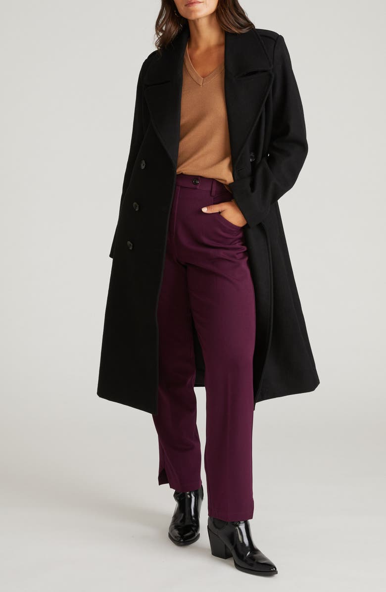 Universal Standard Callaghan Double Breasted Wool Blend Coat, Main, color,