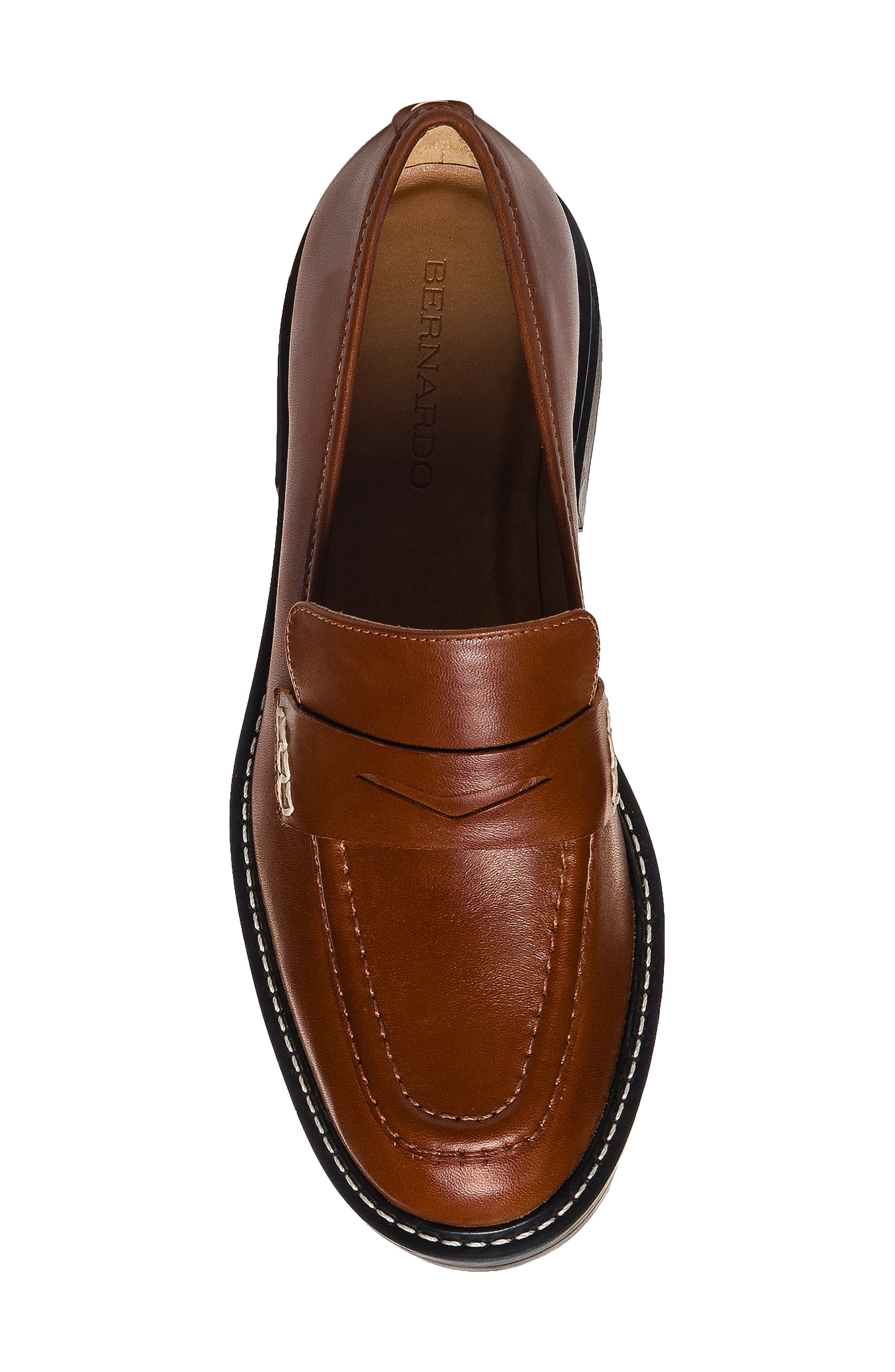 Chandler Platform Penny Loafer, Alternate, color, SADDLE