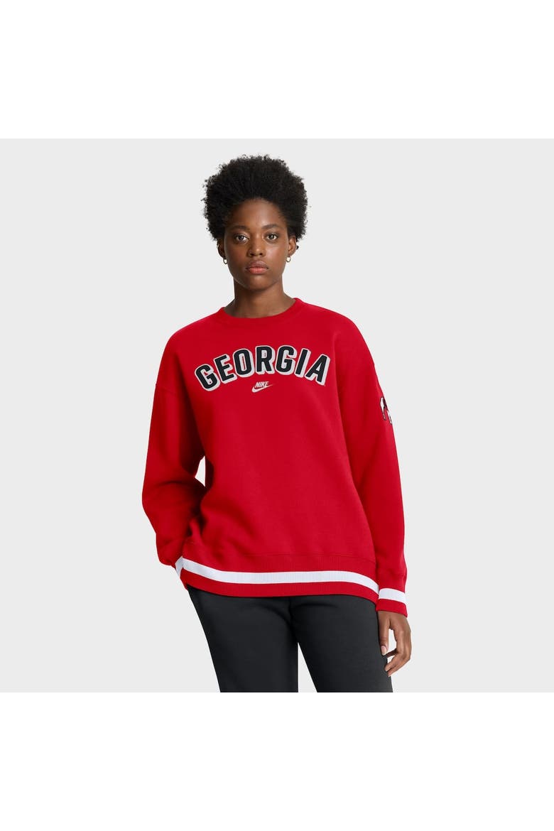 Women's Nike Red Georgia Bulldogs Oversized Legacy Phoenix Sweatshirt, Alternate, color, Red