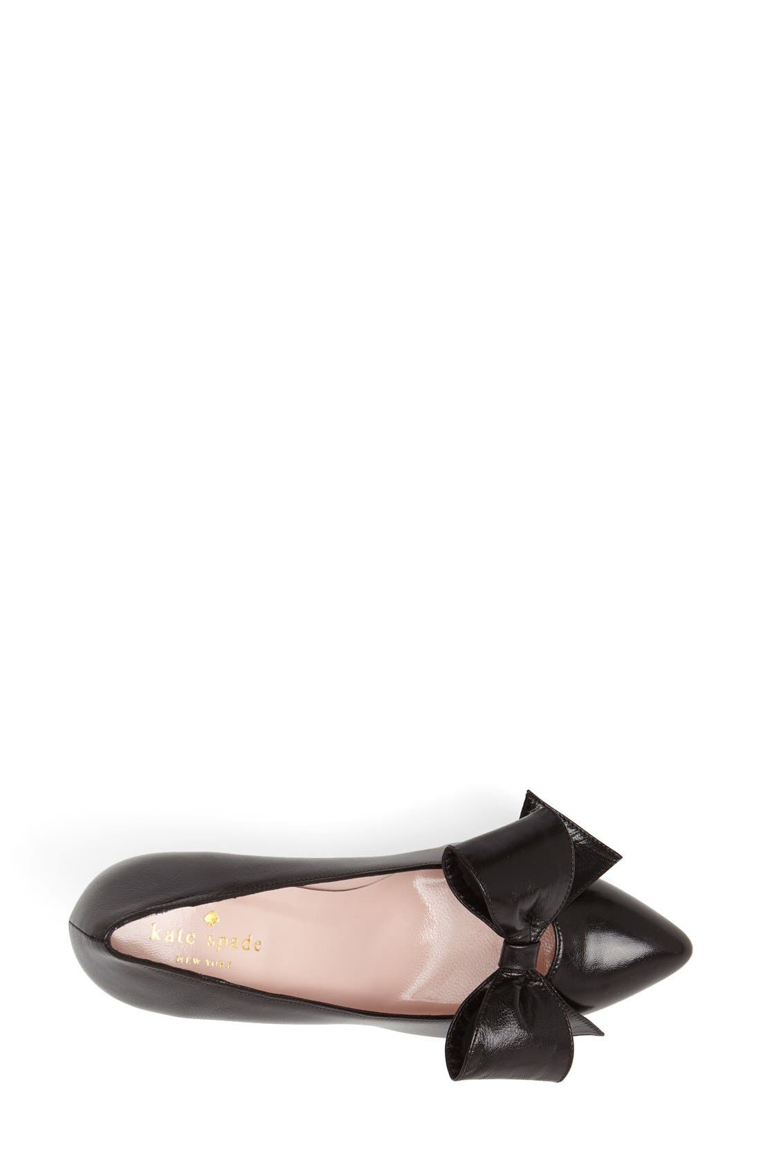 Kate Spade New York 'nina-mid' satin pointy toe pump, Alternate, color, 