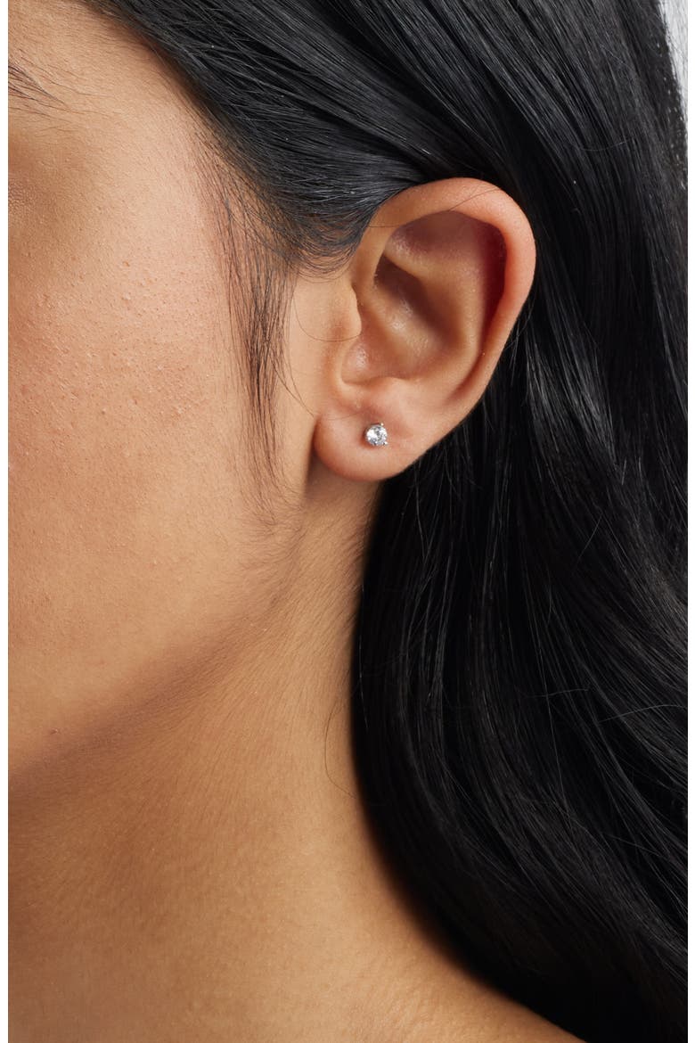 Cubic Zirconia Stud Earrings - .25ct., Alternate, color, GOLD