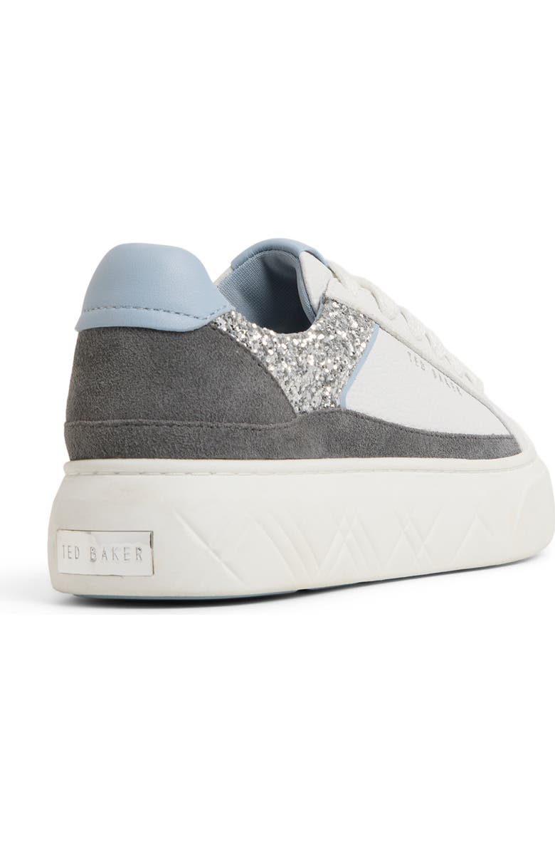 Ted Baker London Adison Platform Sneaker, Alternate, color, White/ Silver