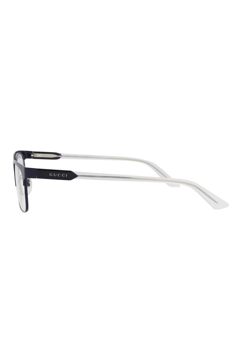 56mm Rectangular Optical Glasses, Alternate, color, BLUE BLUE TRANSPARENT
