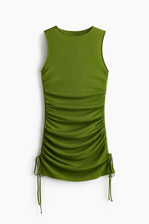 Drawstring-detail Beach Dress
