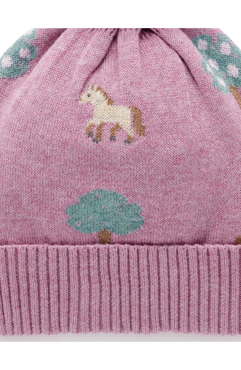 Purebaby On The Farm Beanie, Alternate, color, Orchard Jacquard