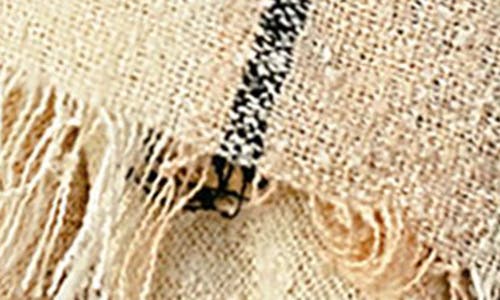 Marcus Adler Plaid Fringe Blanket Scarf In Neutral