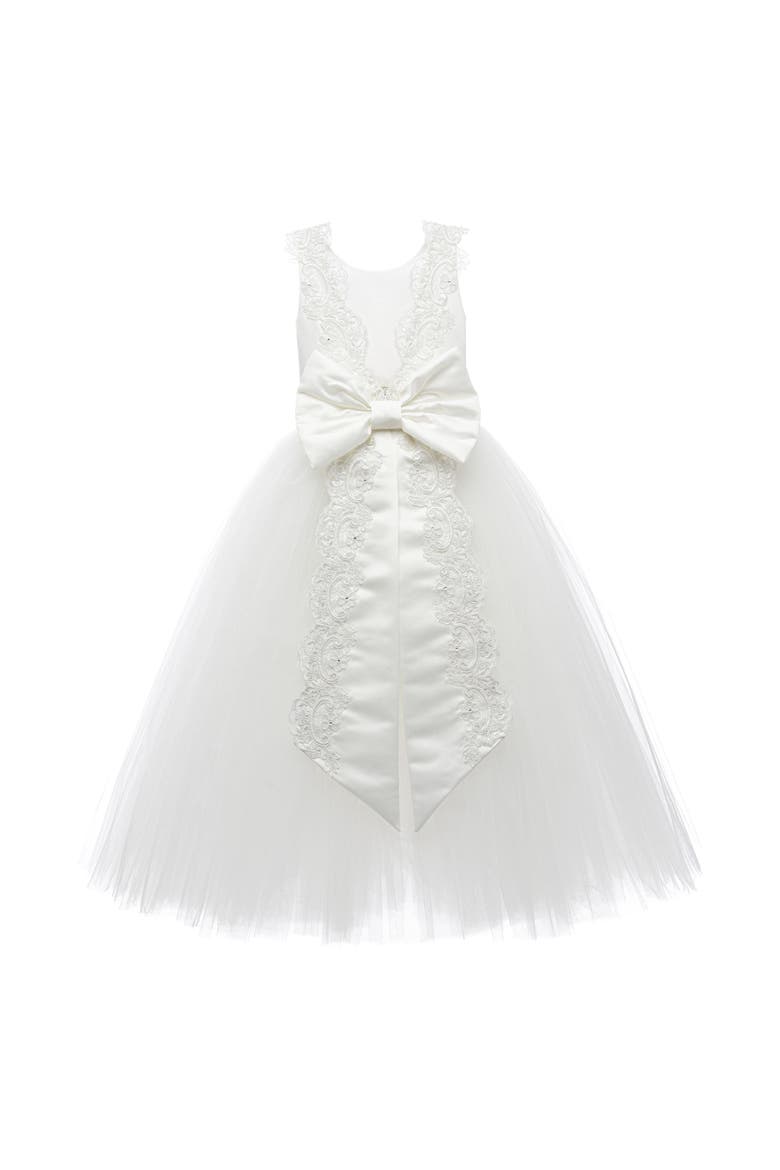 Emilia Lace Waist Dress, Alternate, color, White
