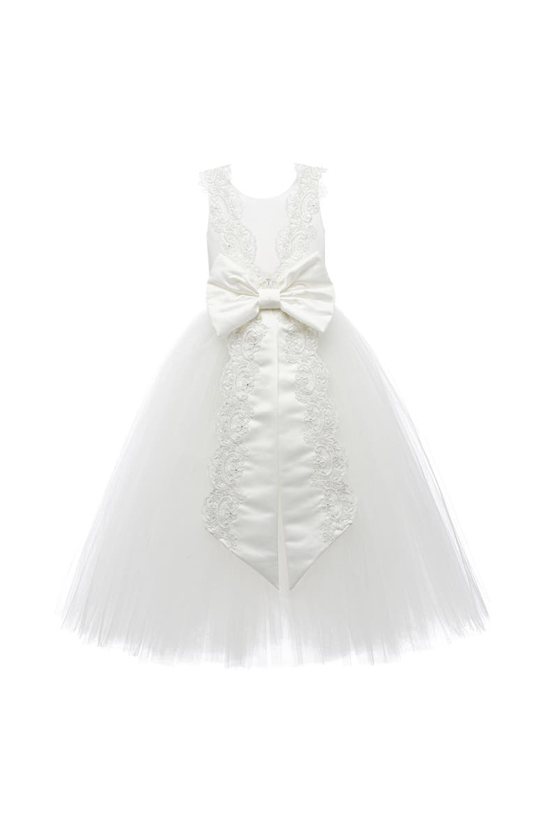 Tulleen Emilia Lace Waist Dress, Alternate, color, White