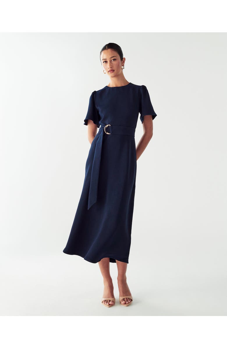 WILLA Bessi Midi Dress, Alternate, color, Navy Blue