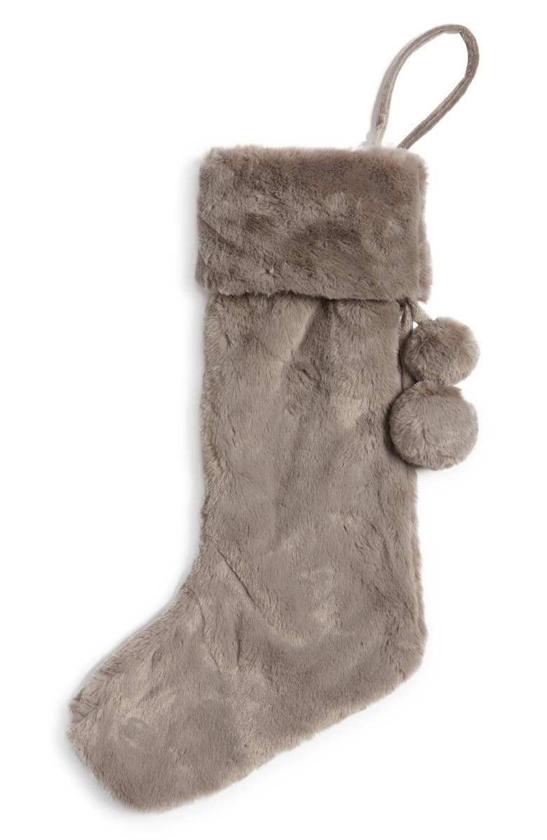 Nordstrom Recycled Faux Fur Holiday Stocking, Main, color,