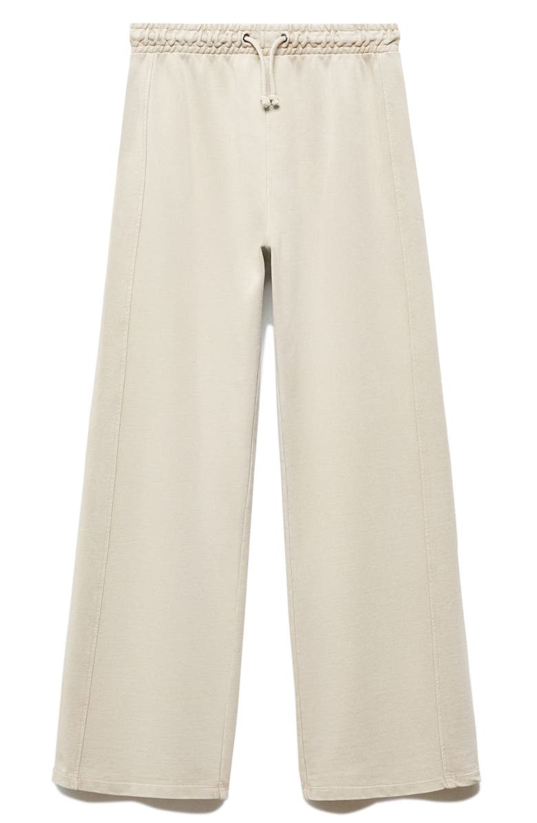 MANGO Drawstring Waist Straight Leg Pants, Alternate, color, 