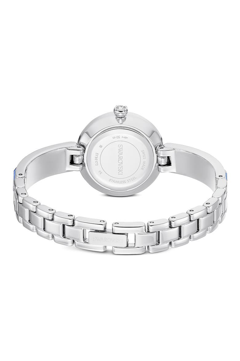 Matrix Blue Baguette Crystal Bracelet Watch, 25mm, Alternate, color, BLUE