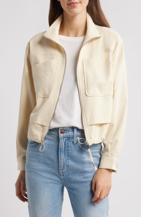 Double Layer Front Zip Jacket (Regular & Petite)