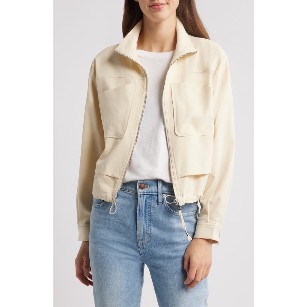 Wit & Wisdom Double Layer Front Zip Jacket In Frosty Lemon