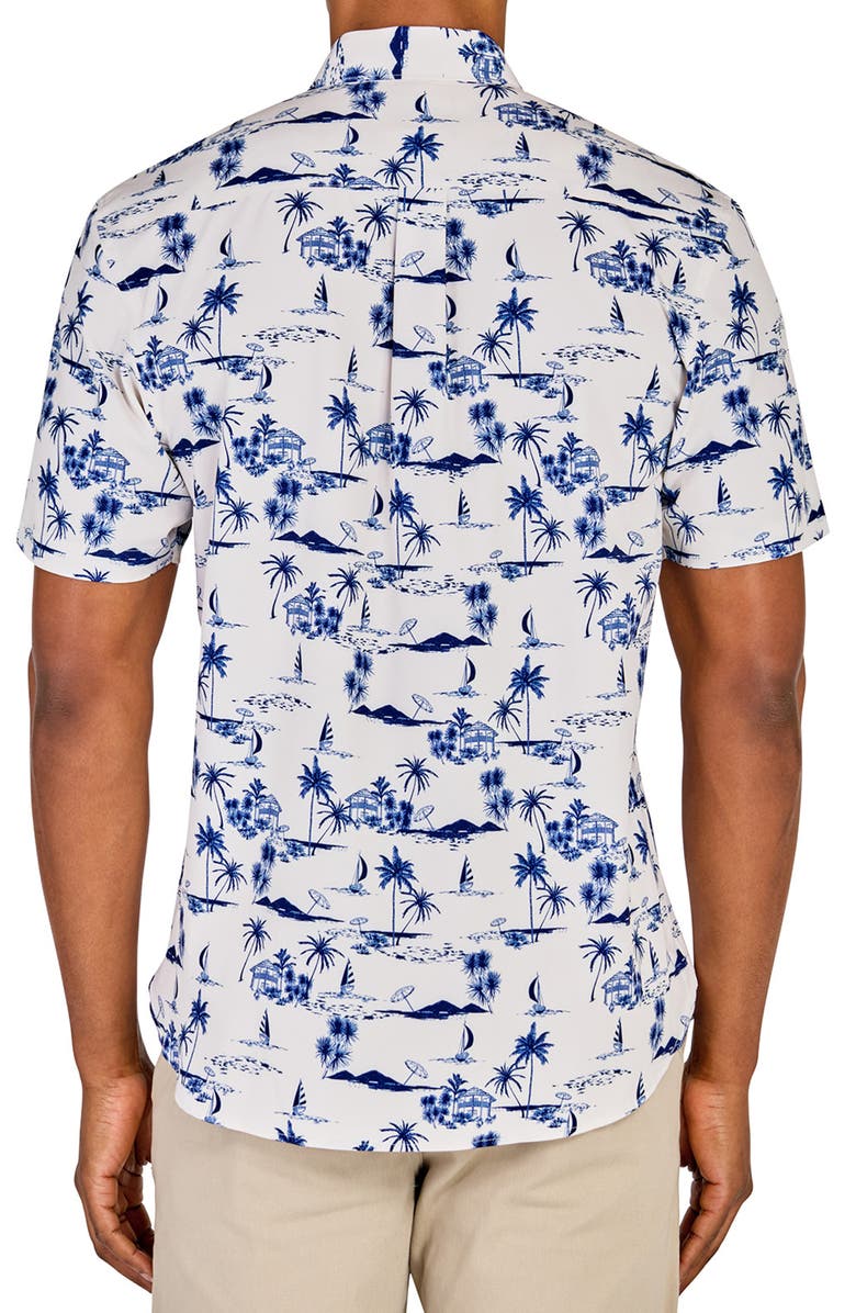 CONSTRUCT Slim Fit Resort Recycled 4-Way Stretch Performance Short Sleeve Shirt, Alternate, color,