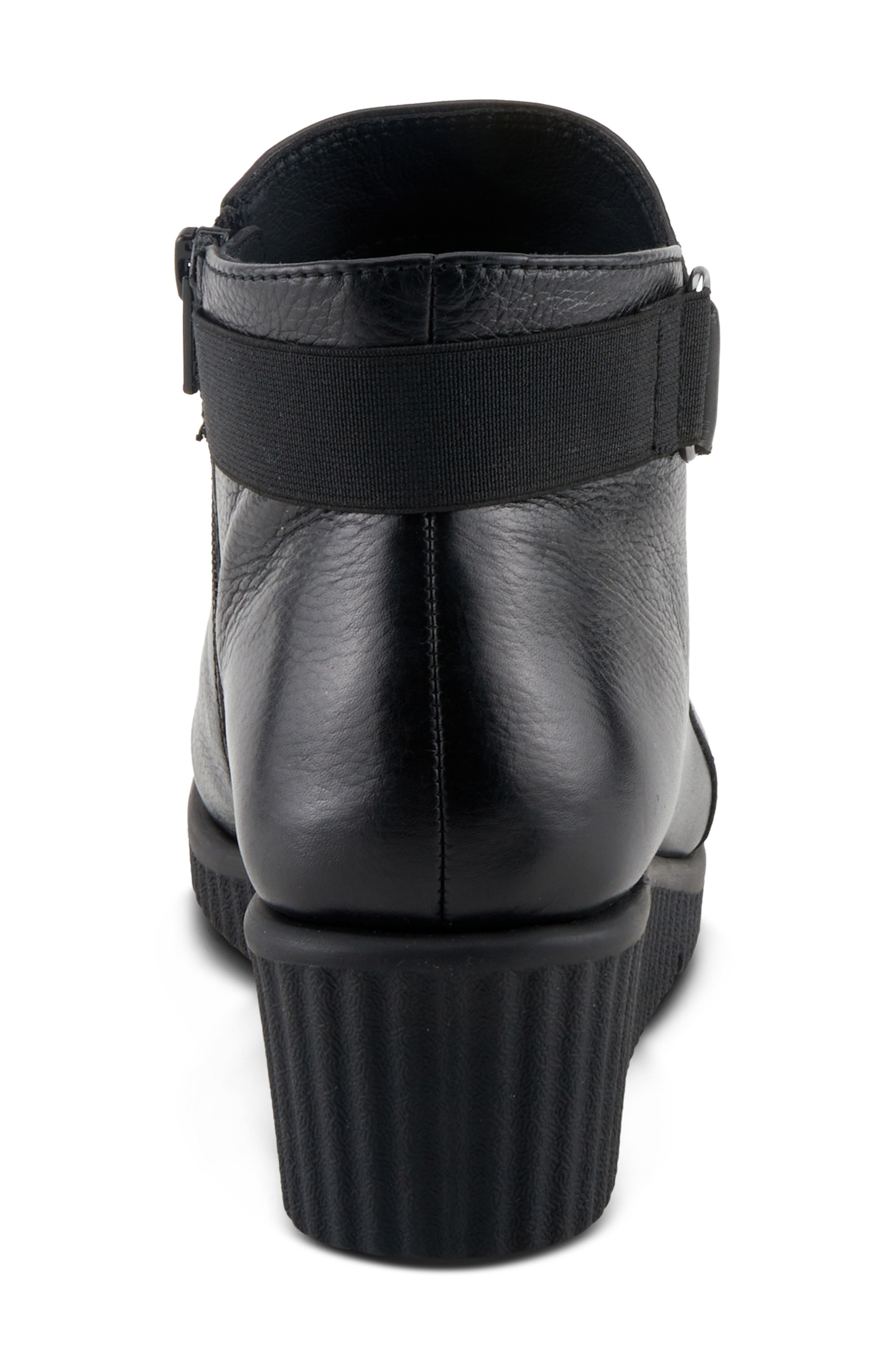 Spring Step Abruzzo Platform Wedge Bootie, Alternate, color, Black
