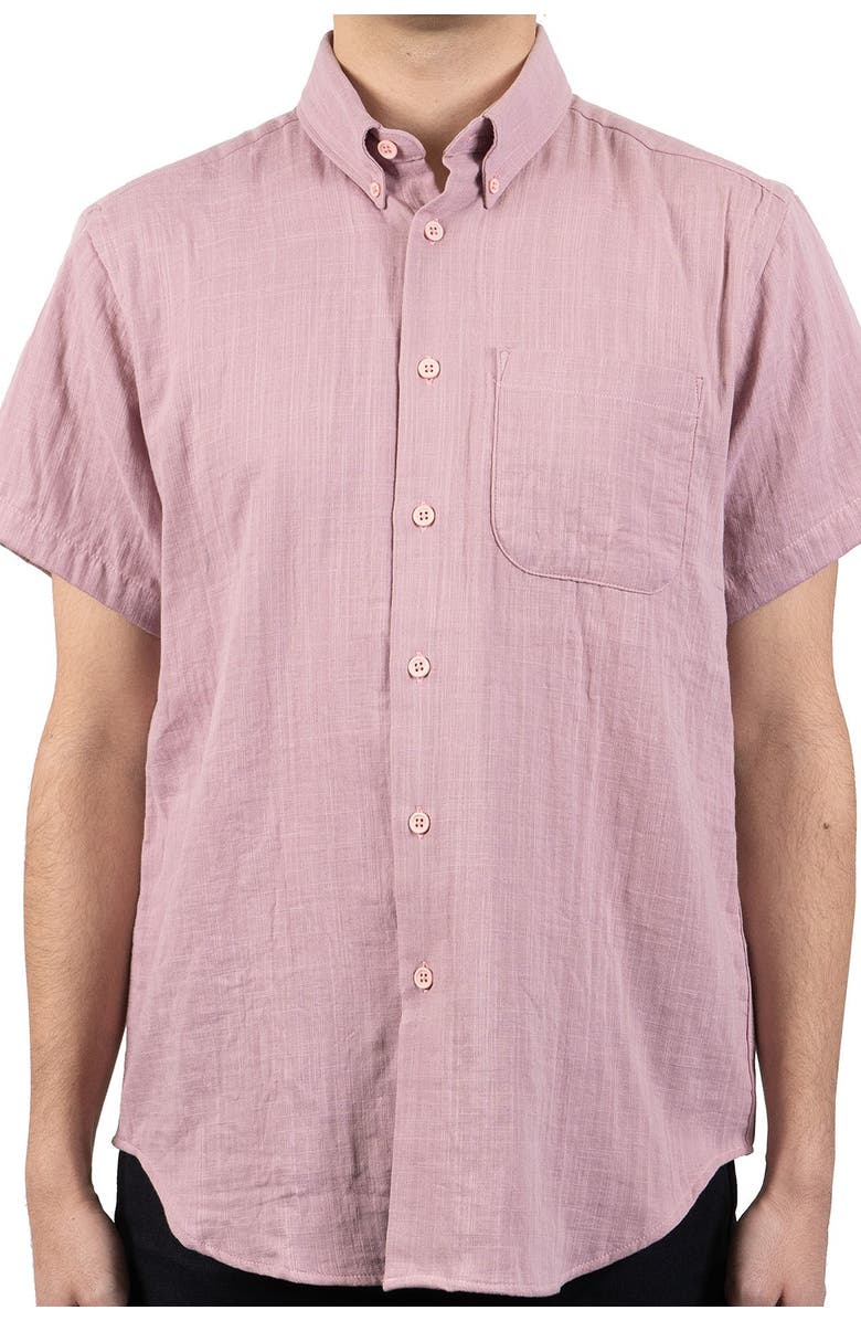 Naked & Famous Denim Double Weave Short Sleeve Shirt, Alternate, color,