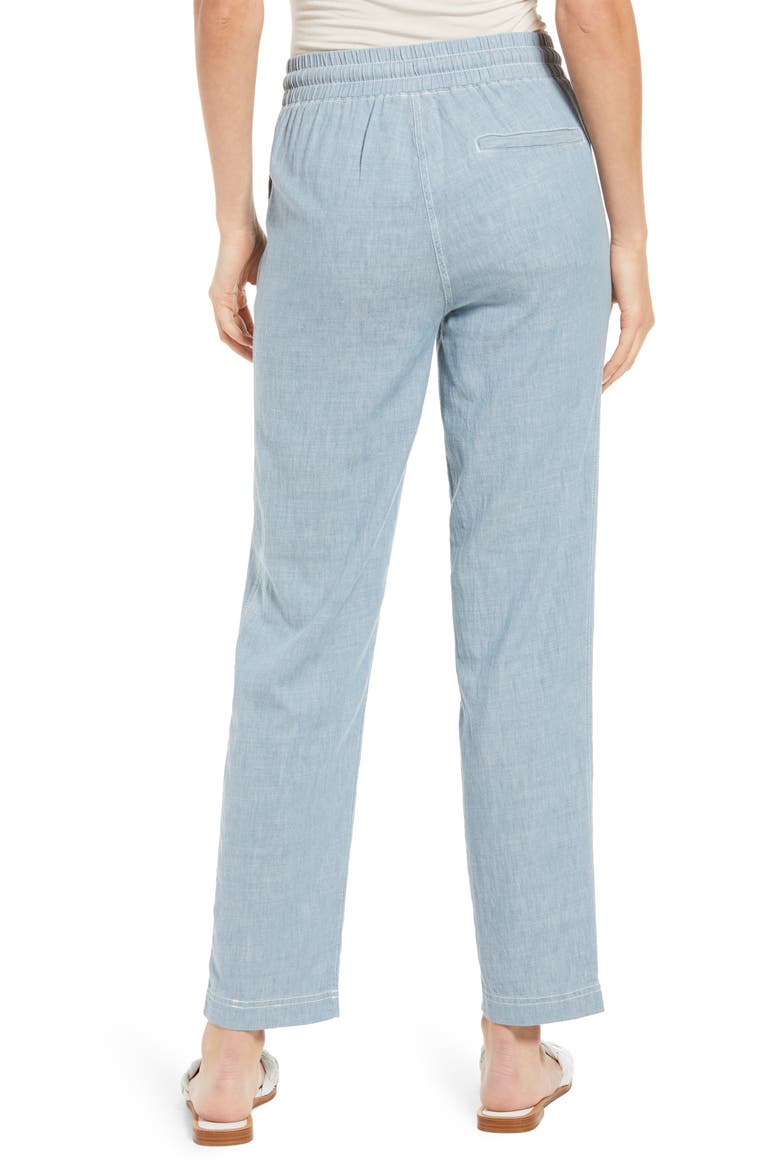 Arlie Tie Waist Pants, Alternate, color, FADED BLUE
