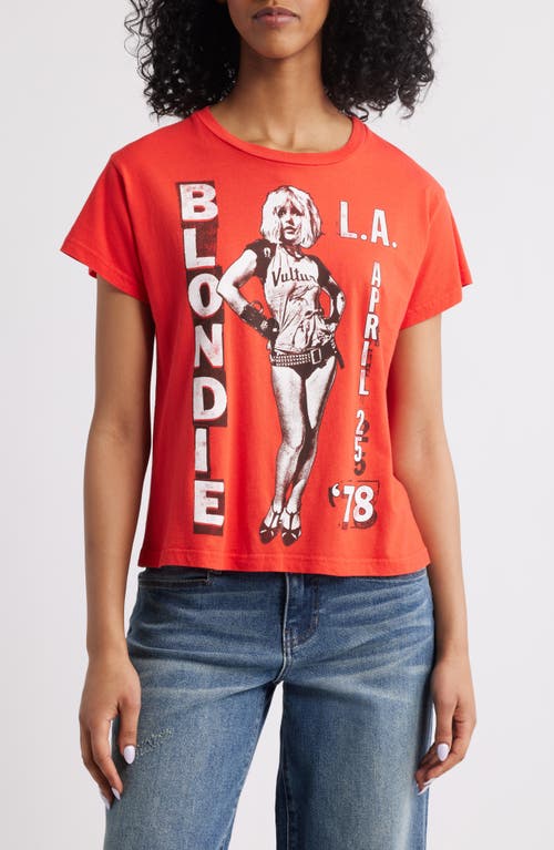 Daydreamer Blondie L.A. 78 Cotton Graphic T-Shirt in Cherry Red  product