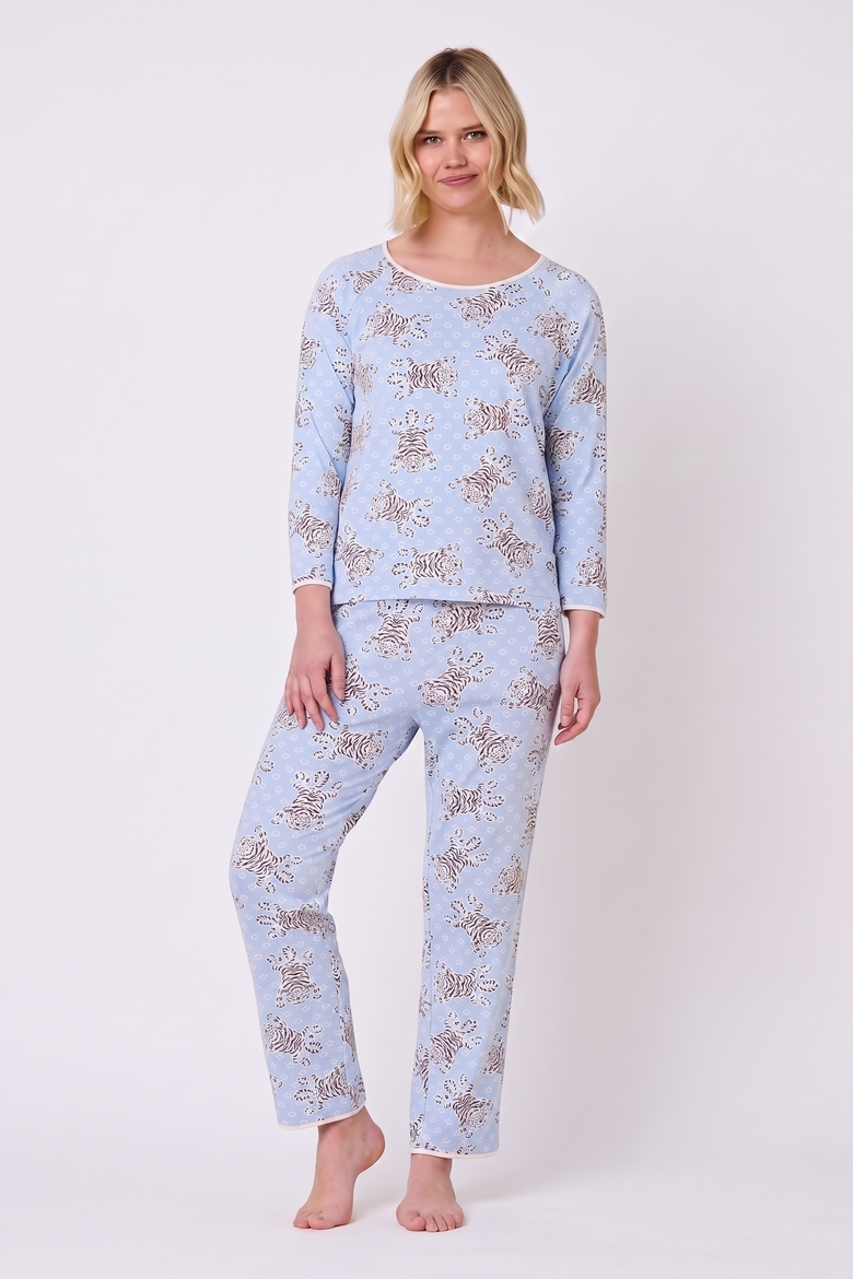 Pima Knit Simple Set Pajama, Main, color, Bengal Blue