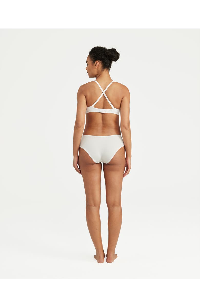 Nudea The Stretch Mid Rise Bikini Brief, Alternate, color, White