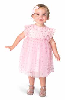 Popatu Kids' Glitter Dot Ruffle Party Dress
