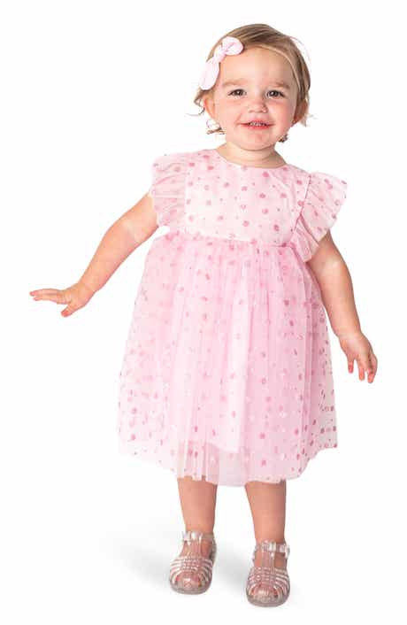 Popatu Kids' Glitter Dot Ruffle Party Dress