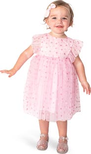 Popatu Kids' Glitter Dot Ruffle Party Dress