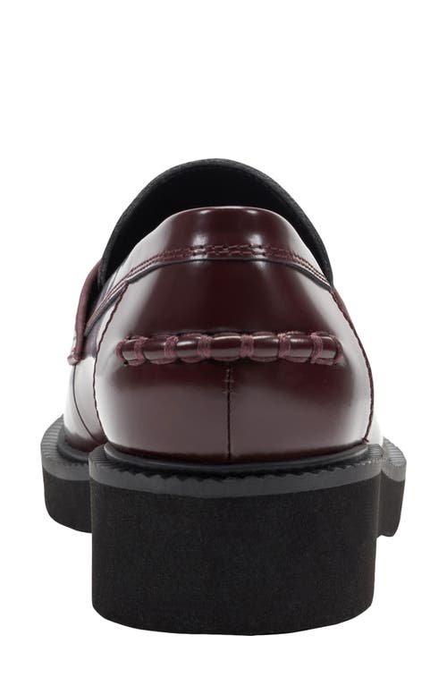 Marc Fisher Ltd Dagman Penny Loafer In Burgundy