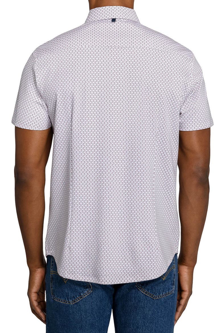 Raindrop Reworked Button Down Shirt, Alternate, color, WHITE/ PINK