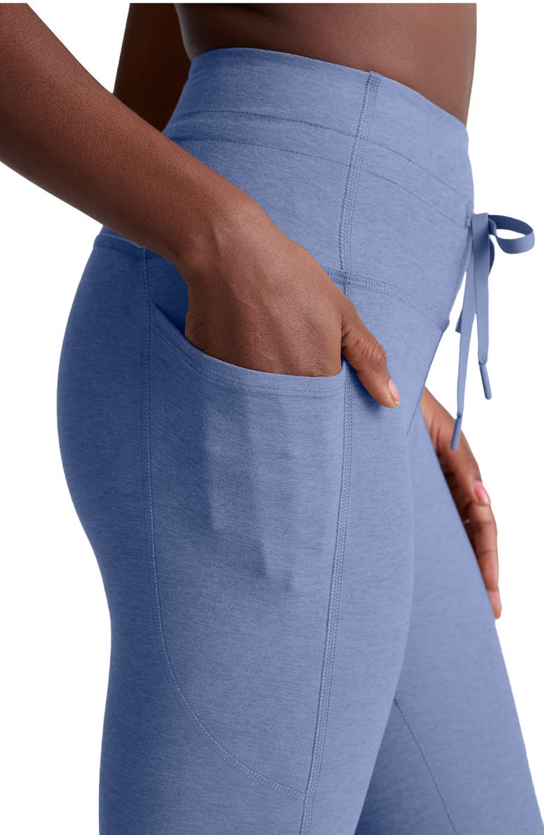 Beyond Yoga Space Dye Pocket Midi Leggings, Alternate, color, Washed Denim