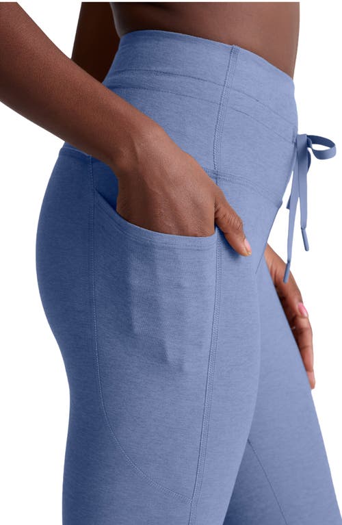 Beyond Yoga Space Dye Pocket Midi Leggings In Blue