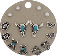 Panacea Western Set of 7 Assorted Stud Earrings