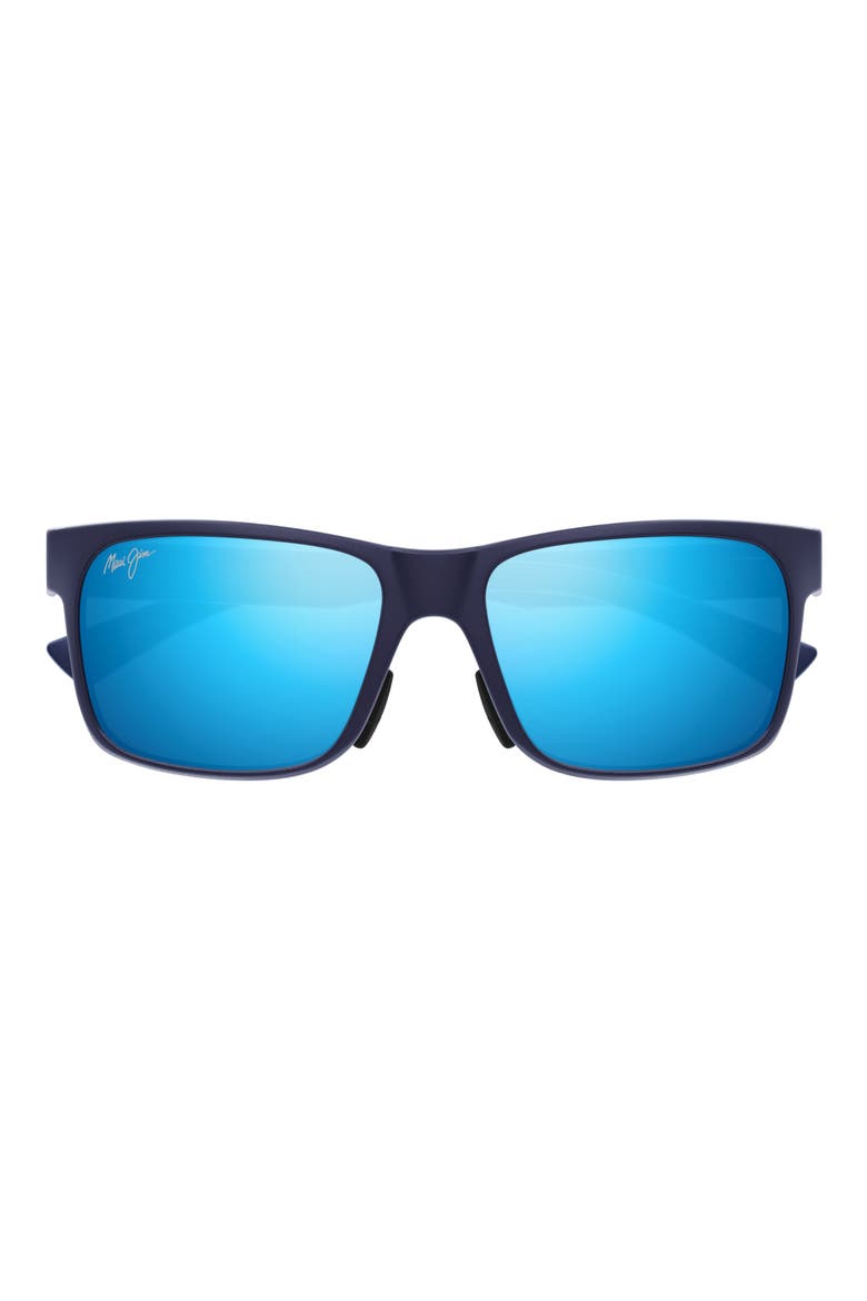 Ho'opili 58mm PolarizedPlus2® Wrap Sunglasses, Main, color, BLUE