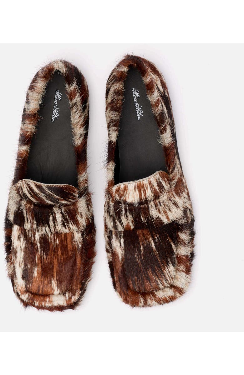 MARC NOLAN Jane Leather Square-Toe Slip-On Loafers, Alternate, color, Dark Horse