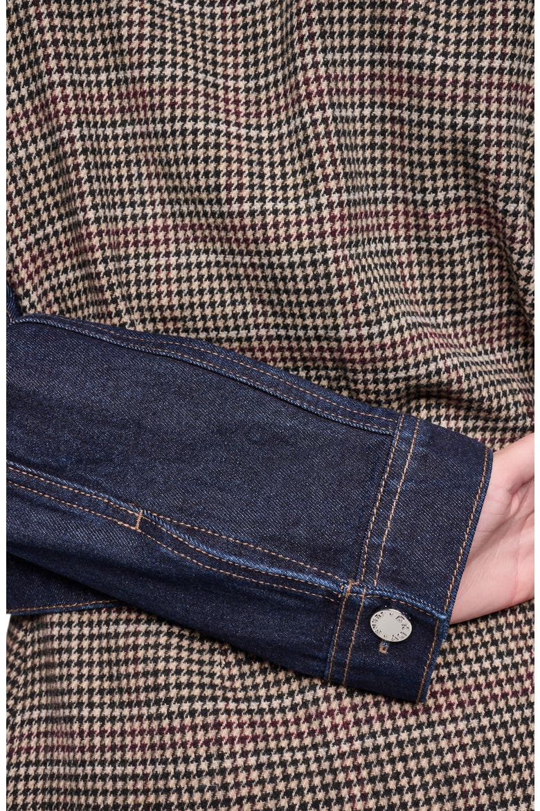Mixed Media Denim Jacket, Alternate, color, FEARLESS/ HOUNDSTOOTH