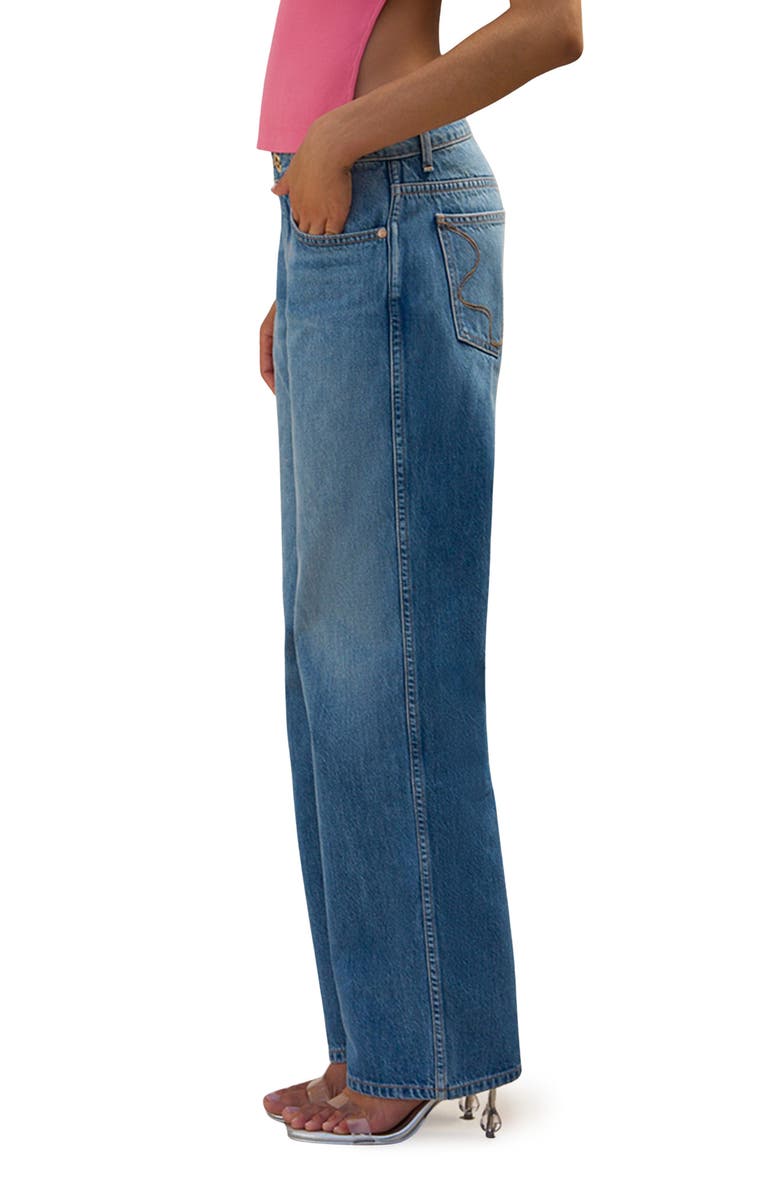 Cult Gaia Tamar Jeans, Alternate, color, Medium Stone Wash