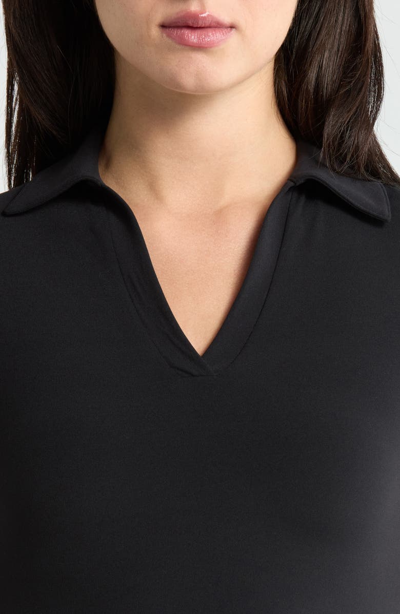 Year of Ours Studio Polo Tee, Alternate, color, Black