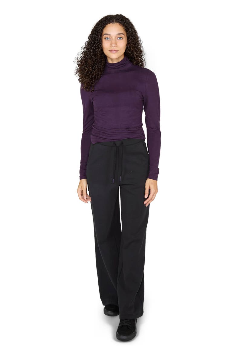 Kate Stretch Knit Turtleneck, Alternate, color, Plum