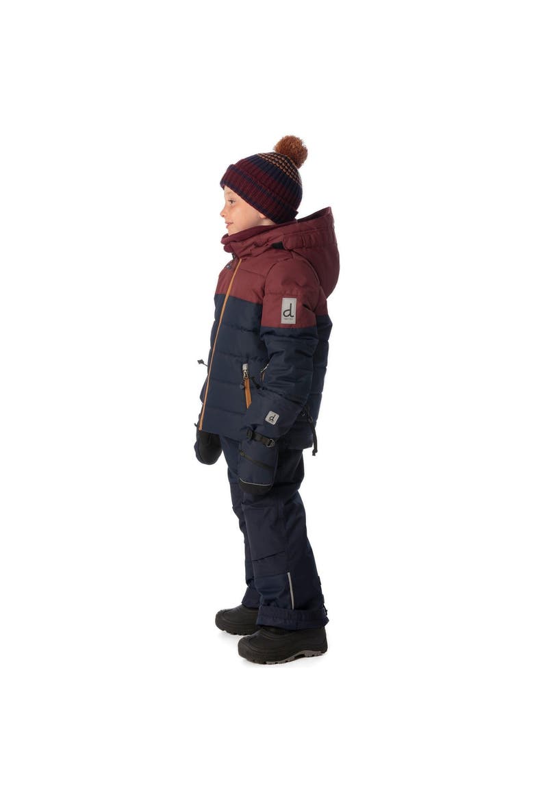 Play Jacket & Pants Fleece Neckwarmer Two Piece Snowsuit, Alternate, color, Navy and Burgundy