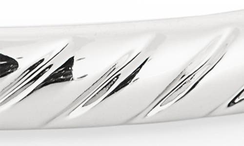 Nordstrom Rack Demi Fine Ribbed Hinged Bangle Bracelet In Silver