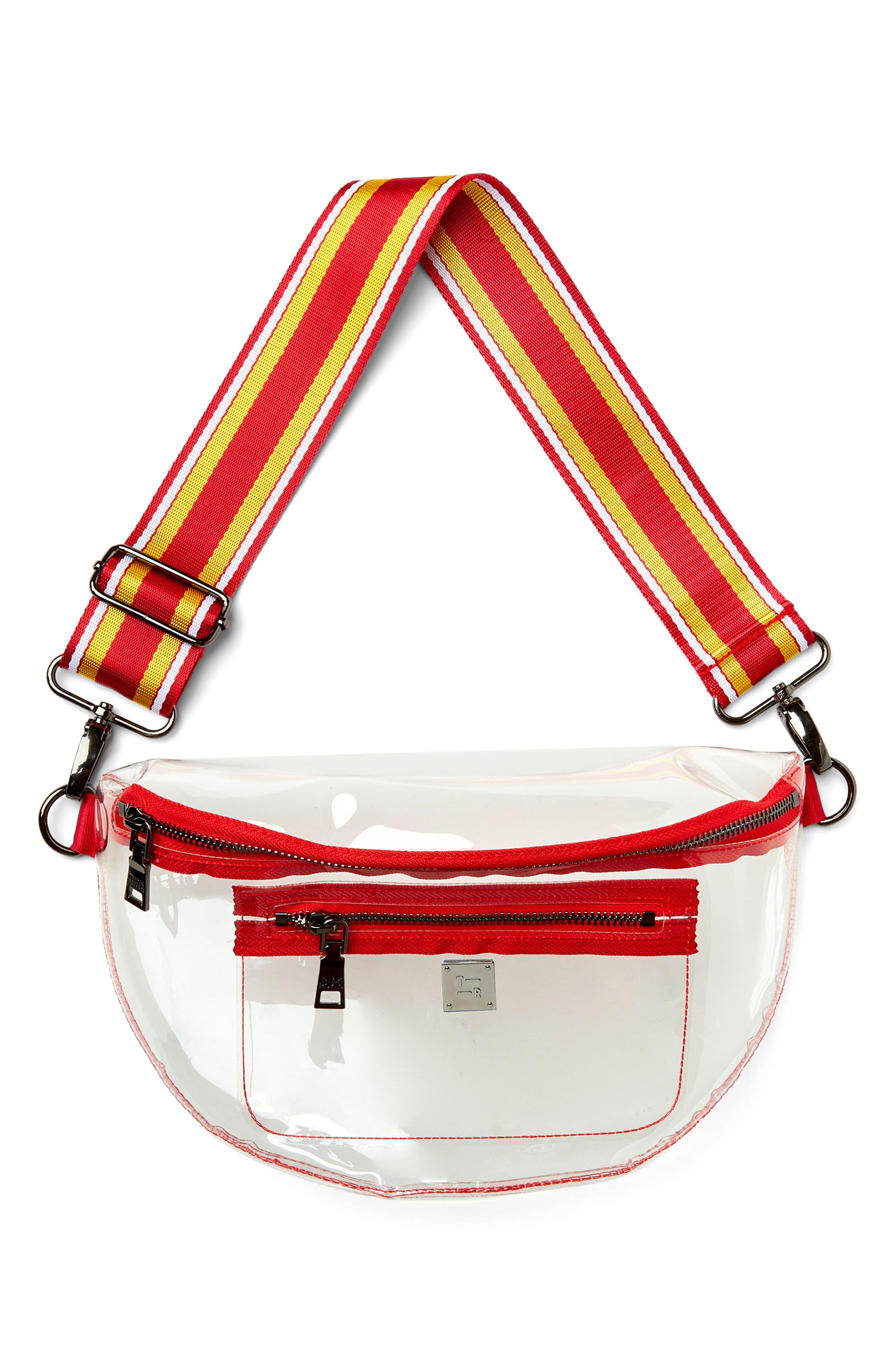 THINK ROYLN Clear Stadium Crossbody Bag, Alternate, color, Clear Soft Pvc Kansas