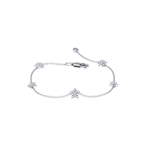 Starkissed Sterling Silver Diamond Bracelet